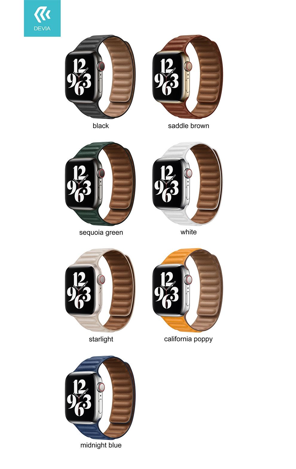 Apple iWatch Devia Elegant Leather Two-Tone 38/40/41mm Óraszíj - Californi