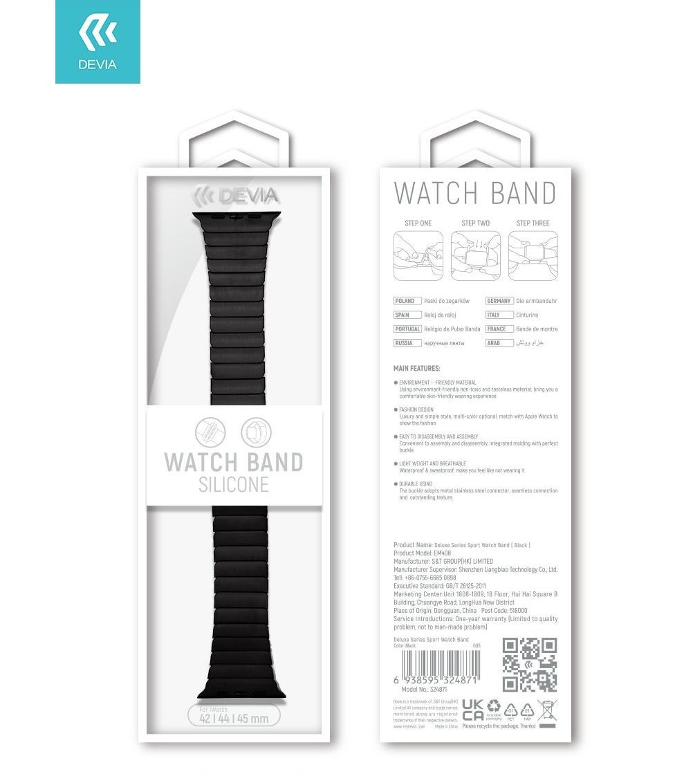Apple iWatch Devia Elegant Link Bracelet 38/40/41mm Óraszíj - Silver