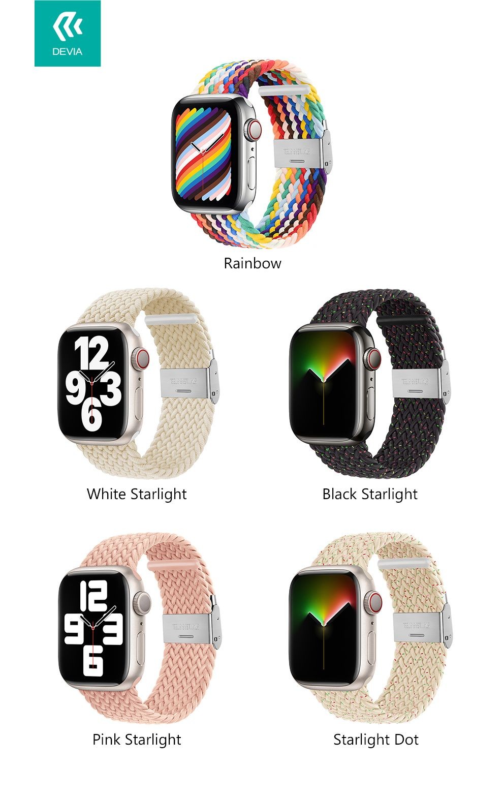 Apple iWatch Devia Delux Sport 4 42/44/45mm Óraszíj - Pink Starlight