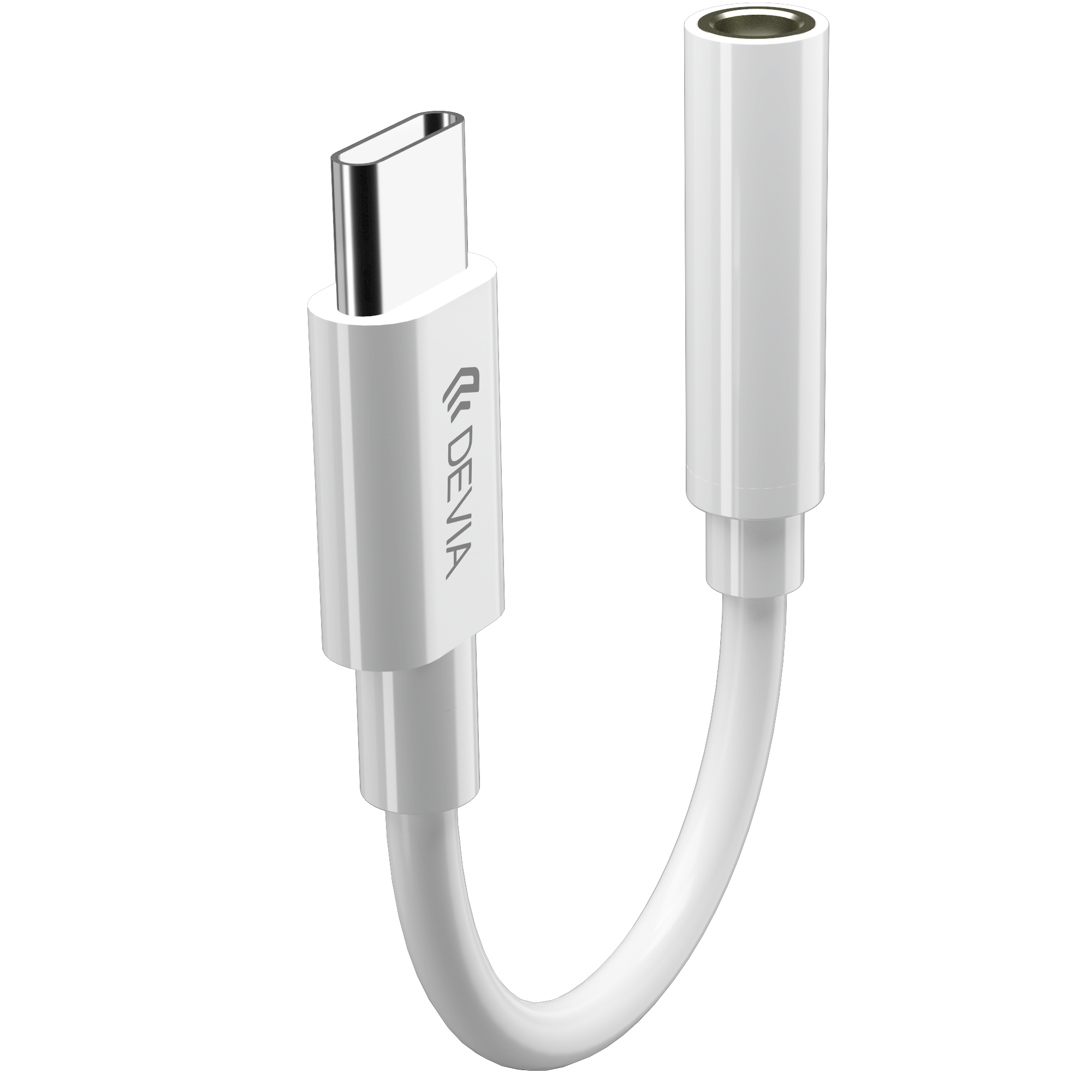 Devia EC608 USB Type-C Audió és Töltő Adapter - Fehér