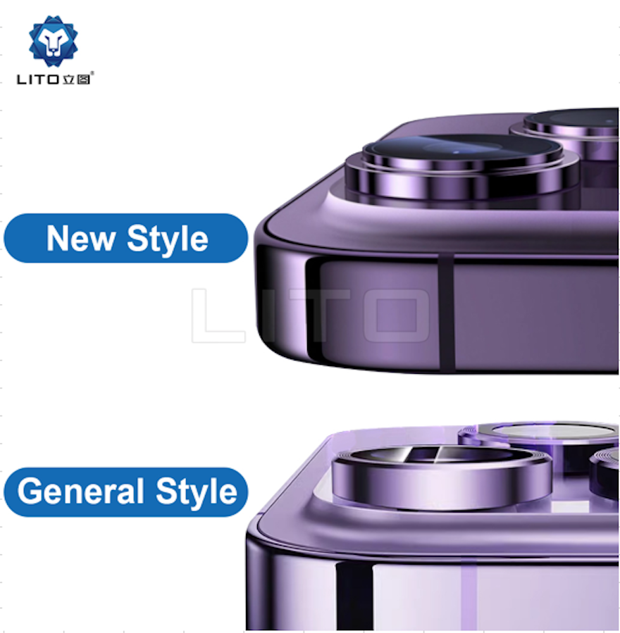 Apple iPhone 14/14 Plus Lito S+ original AR 3D Fém Kamera Védő Üvegfólia -