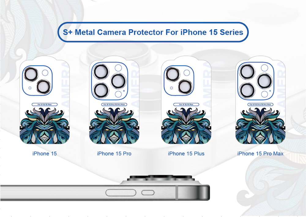 Apple iPhone 15/15 Plus Lito S+ original AR 3D Fém Kamera Védő Üvegfólia -