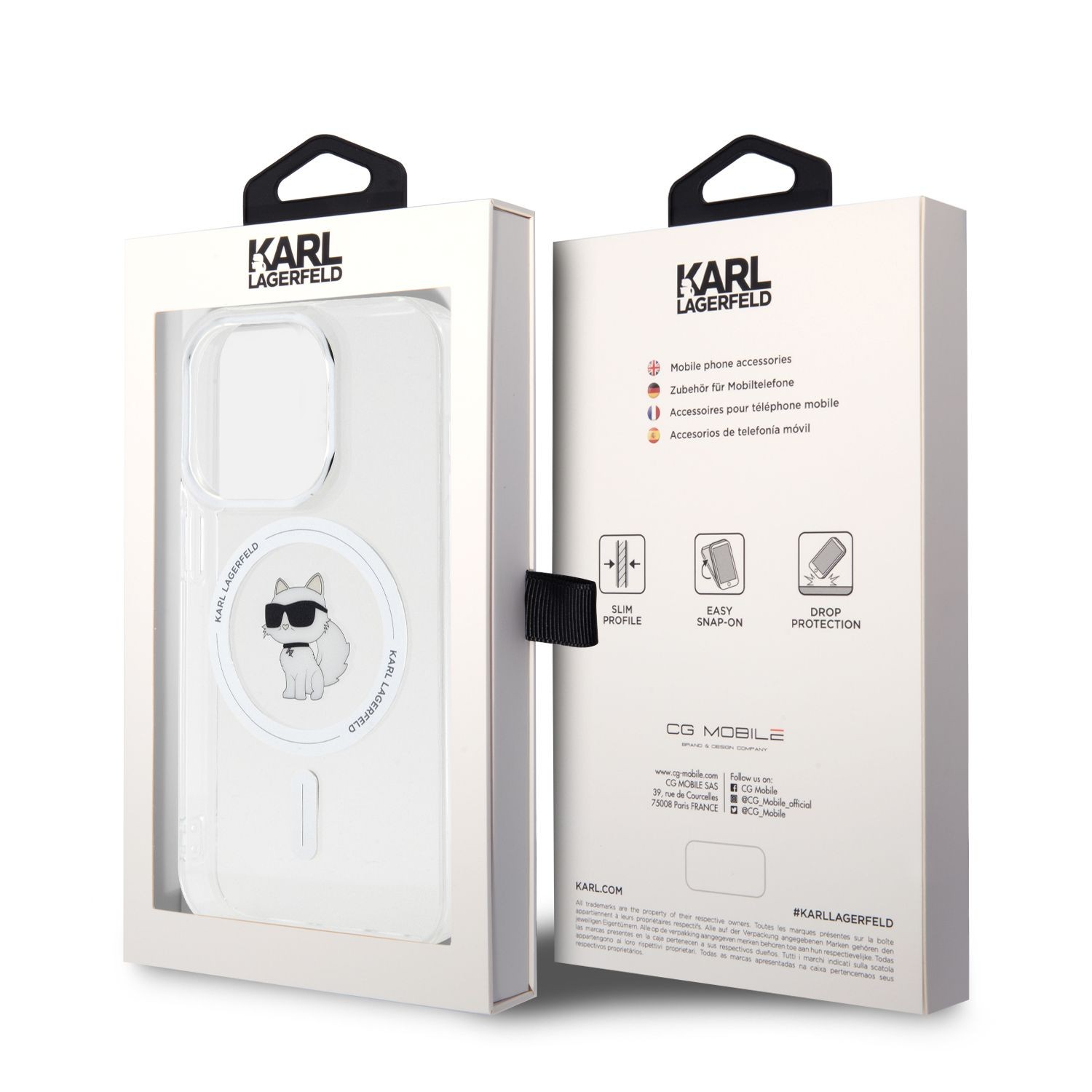 Apple iPhone 15 Pro Max KARL LAGERFELD KLHMP15XHFCCNOT Magsafe TPU Hátlap 