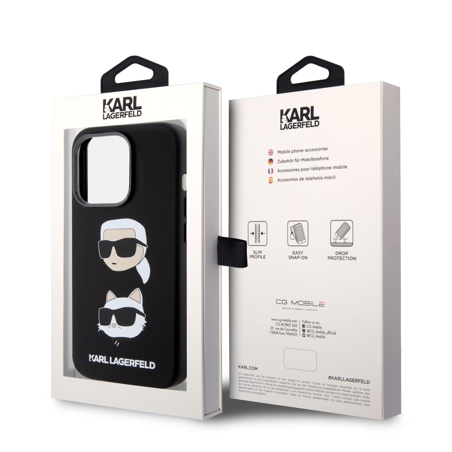 Apple iPhone 15 Pro Max KARL LAGERFELD KLHCP15XSDHKCNK Liquid Hátlap - Fek