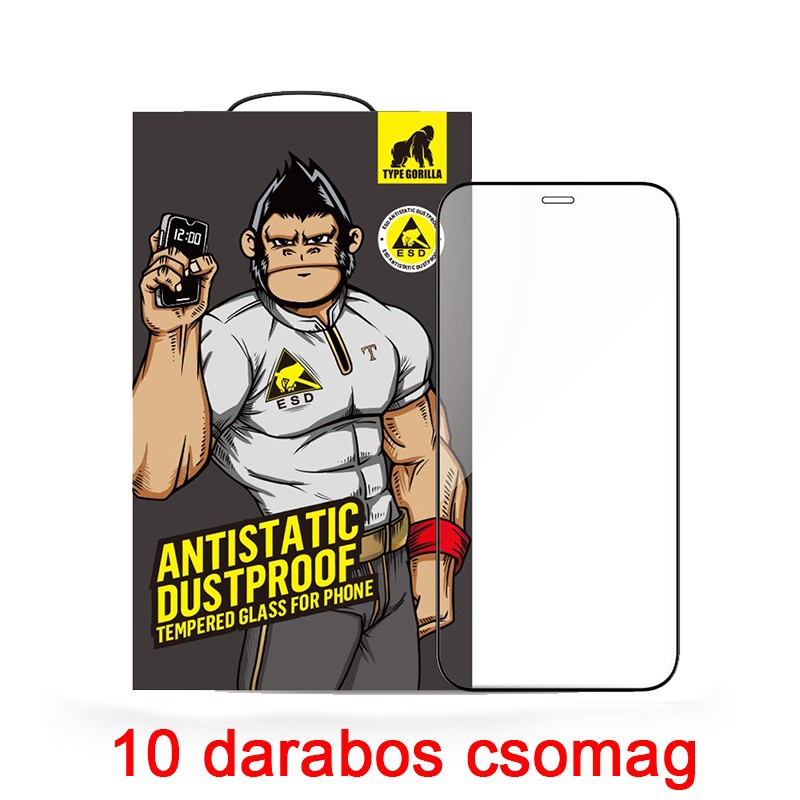 Apple iPhone 15 Pro TG ESD Anti-Static 10 Darabos 2.5D Full Üvegfólia - Fe