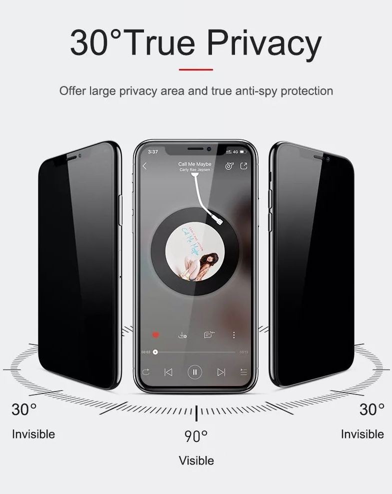 Apple iPhone 12/12 Pro Lito D+ Pro 2.5D Full Privacy Üvegfólia - Fekete