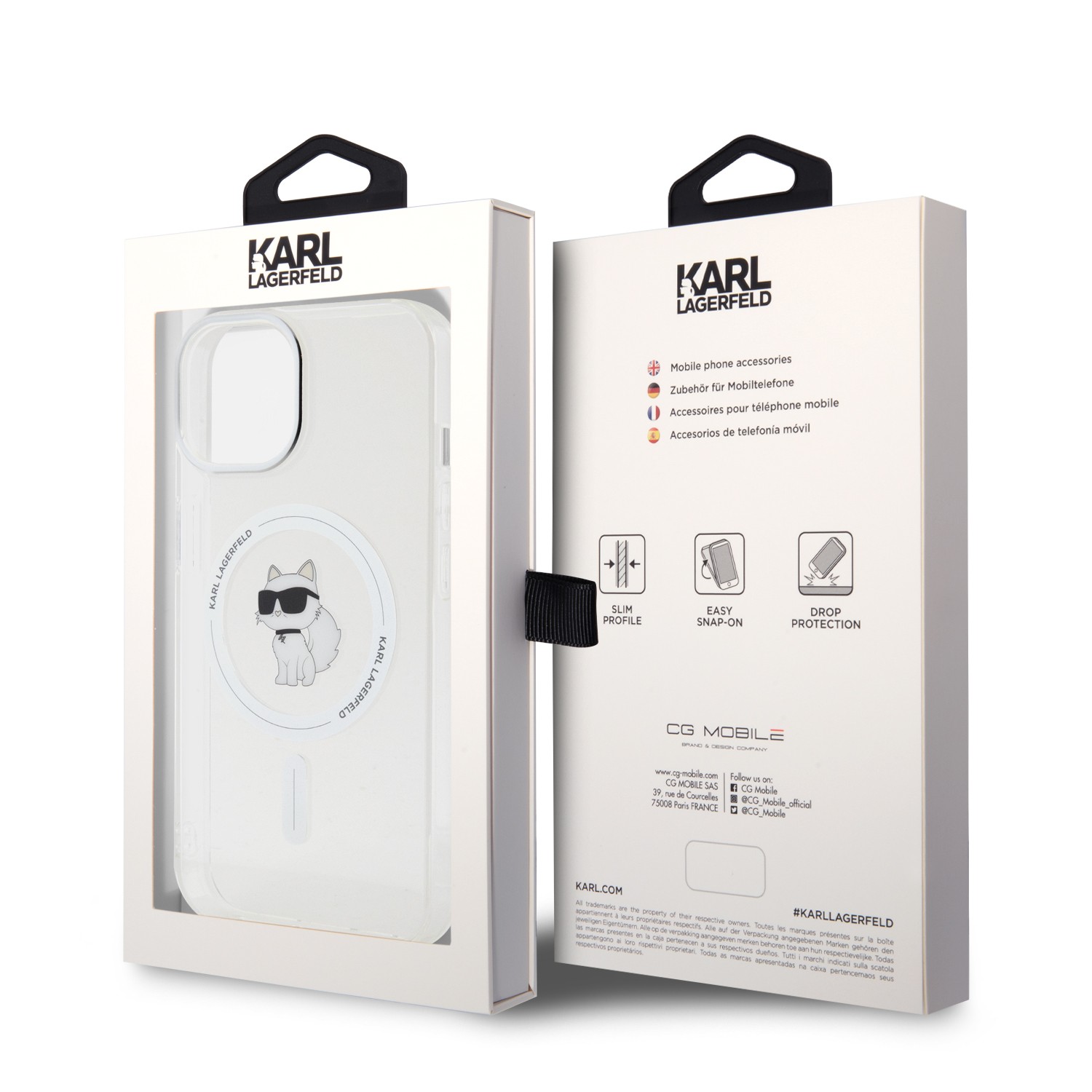 Apple iPhone 15 KARL LAGERFELD KLHMP15SHFCCNOT Magsafe IML Hátlap - Átláts