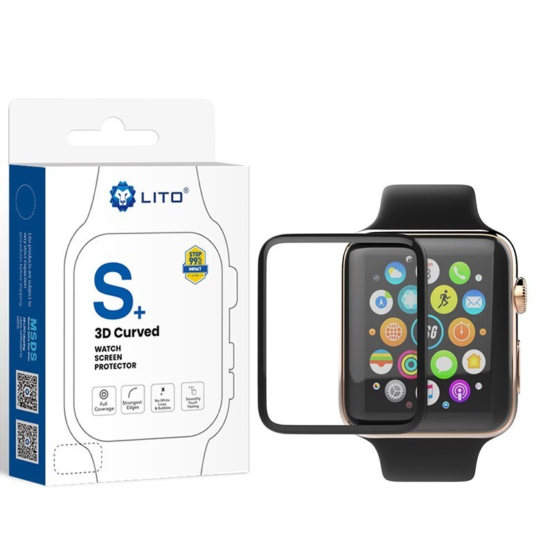 Apple iWatch 7/8 45mm Lito S+ 3D PMMA Fólia - Átlátszó
