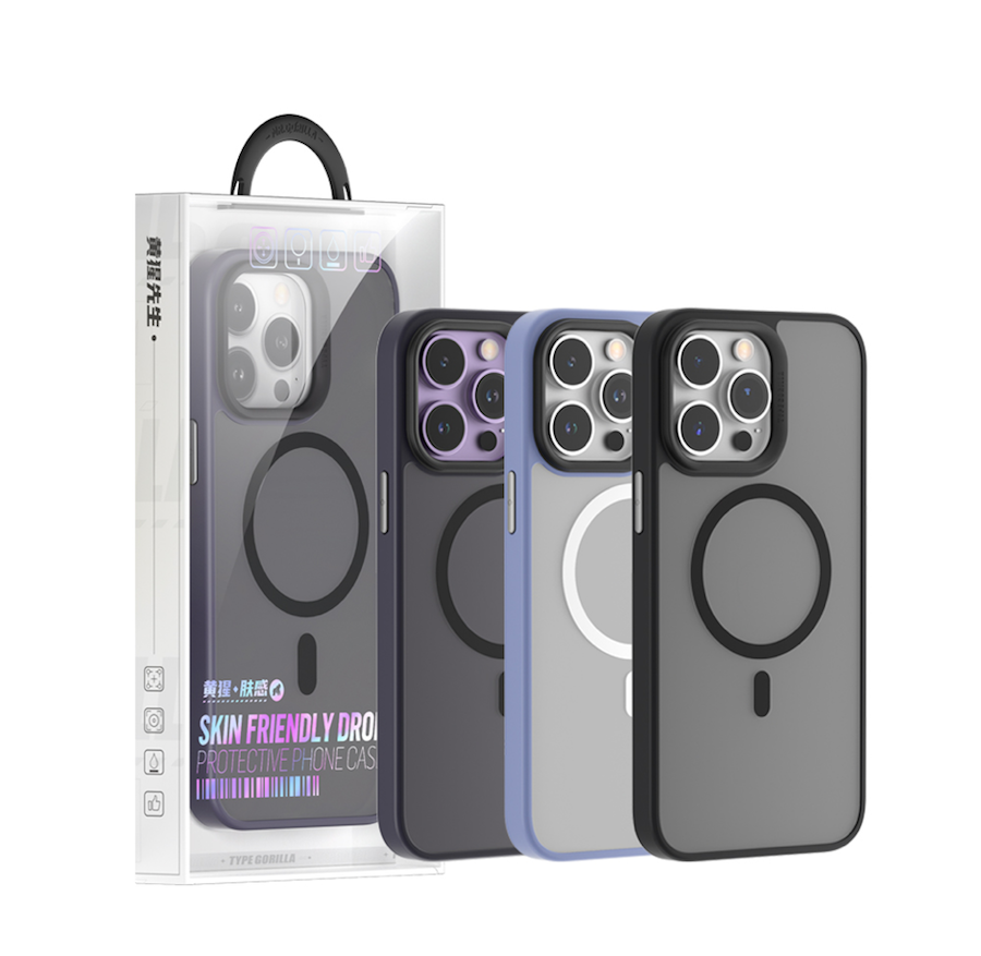 Apple iPhone 14 Pro TG Skin Friendly Drop Magsafe Hátlap - Lila