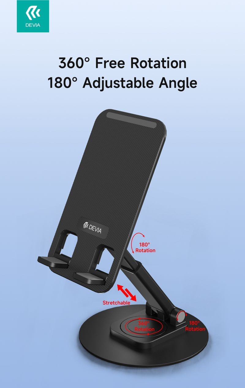 Devia EL195 Desktop Folding Asztali Tartó - Fekete
