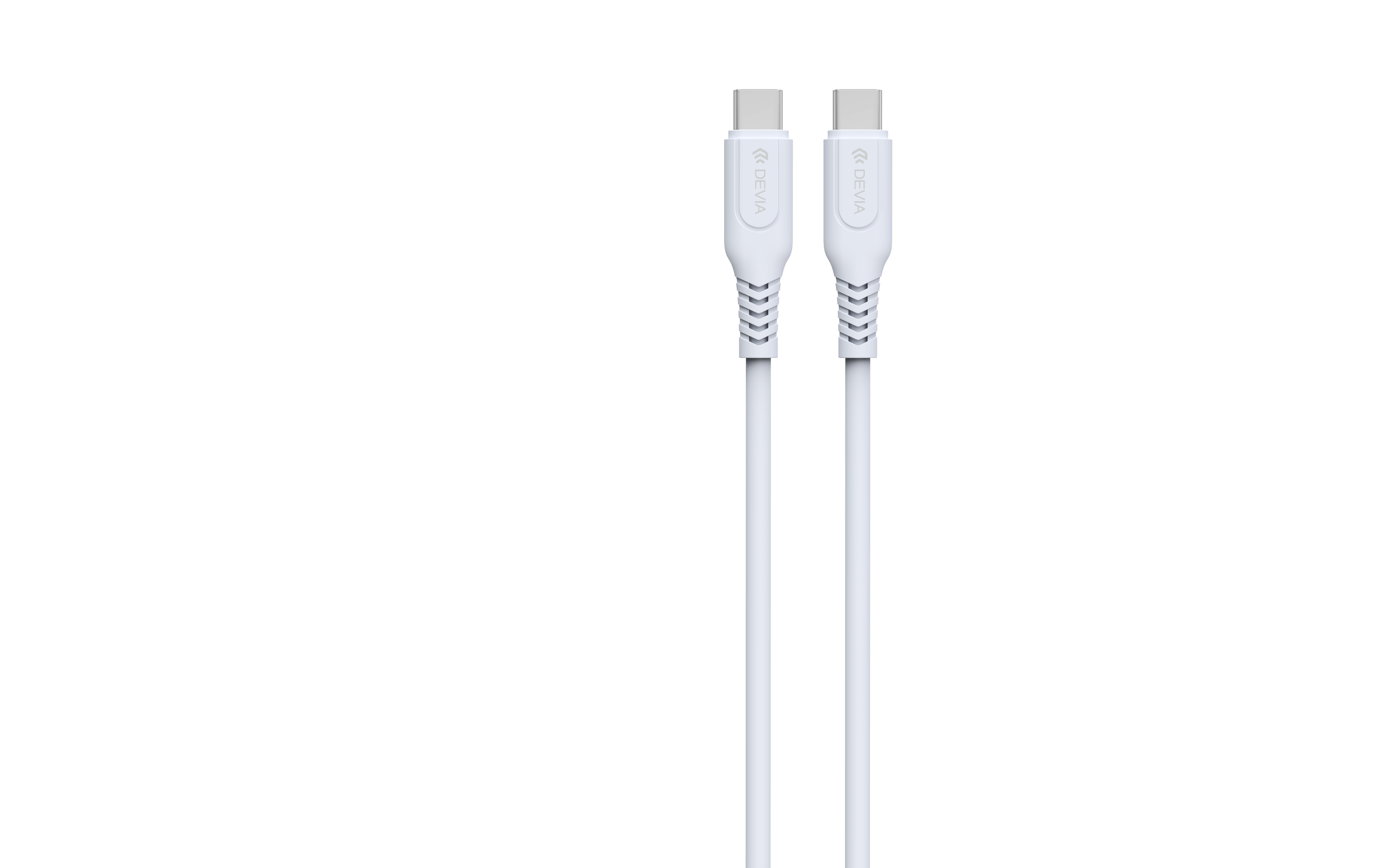 DEVIA EC636 GRS PD 60W USB Type-C 1M Adatkábel - Fehér