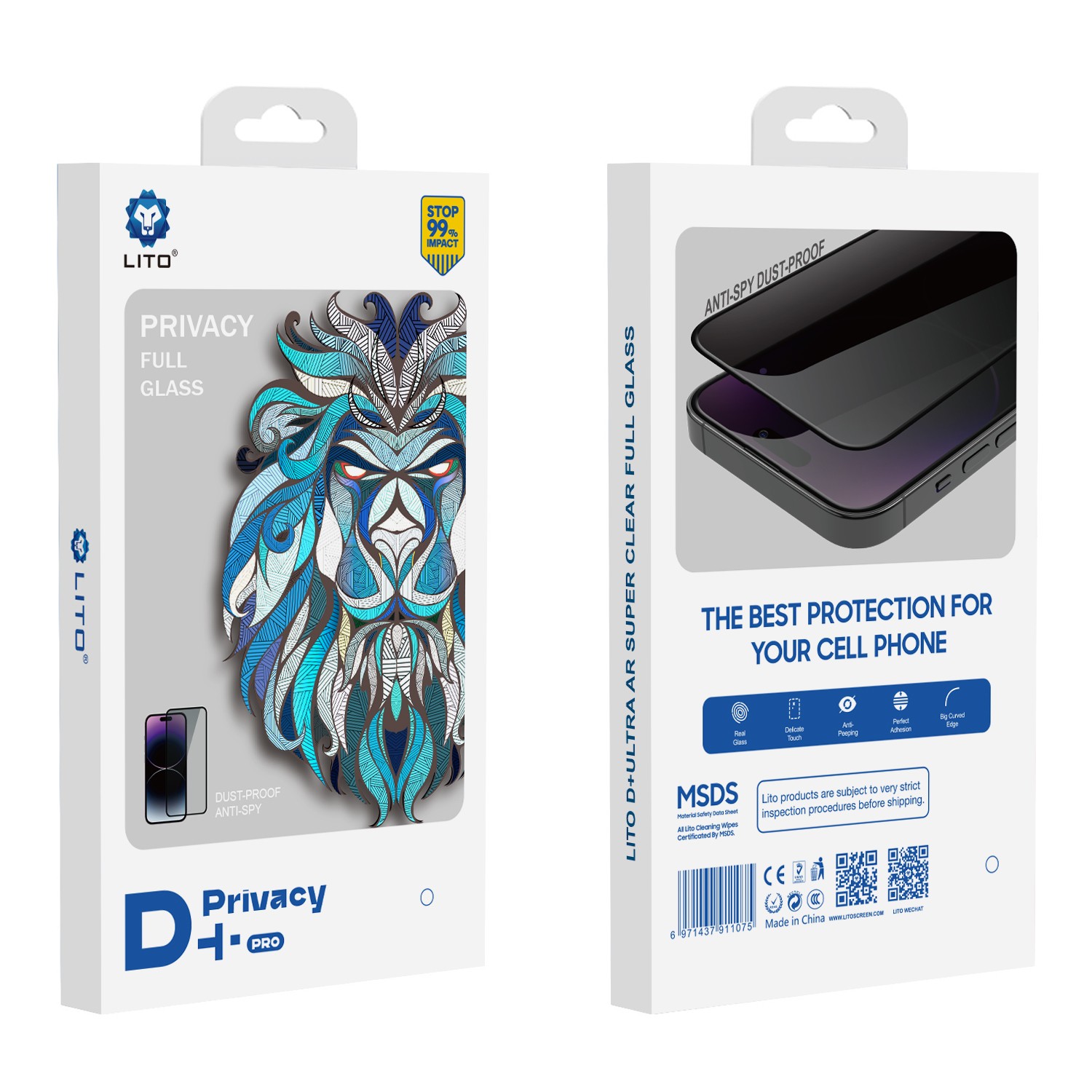 Apple iPhone 11 Pro Max/XS Max Lito HD+ Pro Matt Privacy 2.5D Full Üvegfól