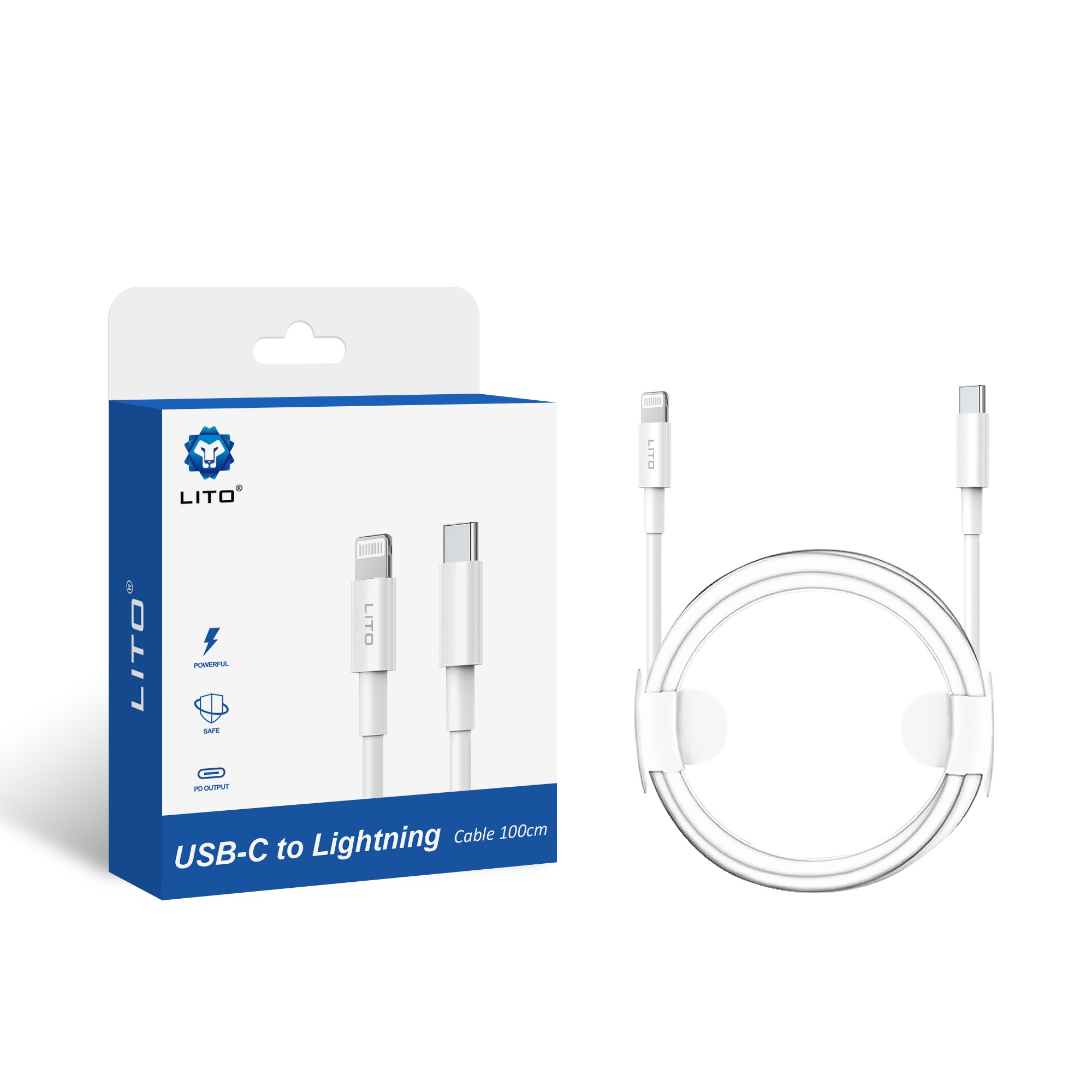 Lito Original PD 18W Lightning 1M Adatkábel - Fehér