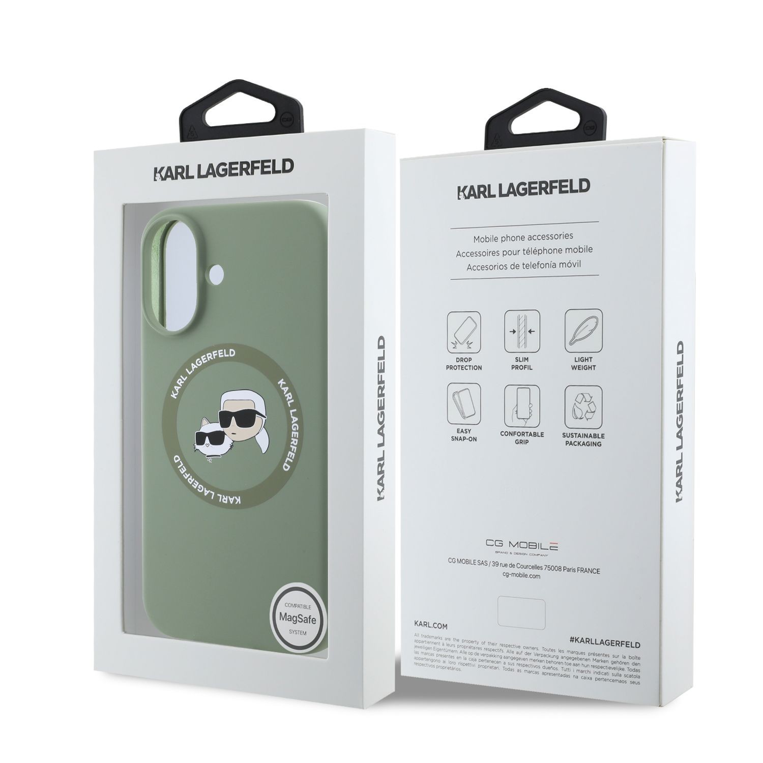 Apple iPhone 16 KARL LAGERFELD KLHMP16SSKCHTCA Liquid Silicon MagSafe Hátl