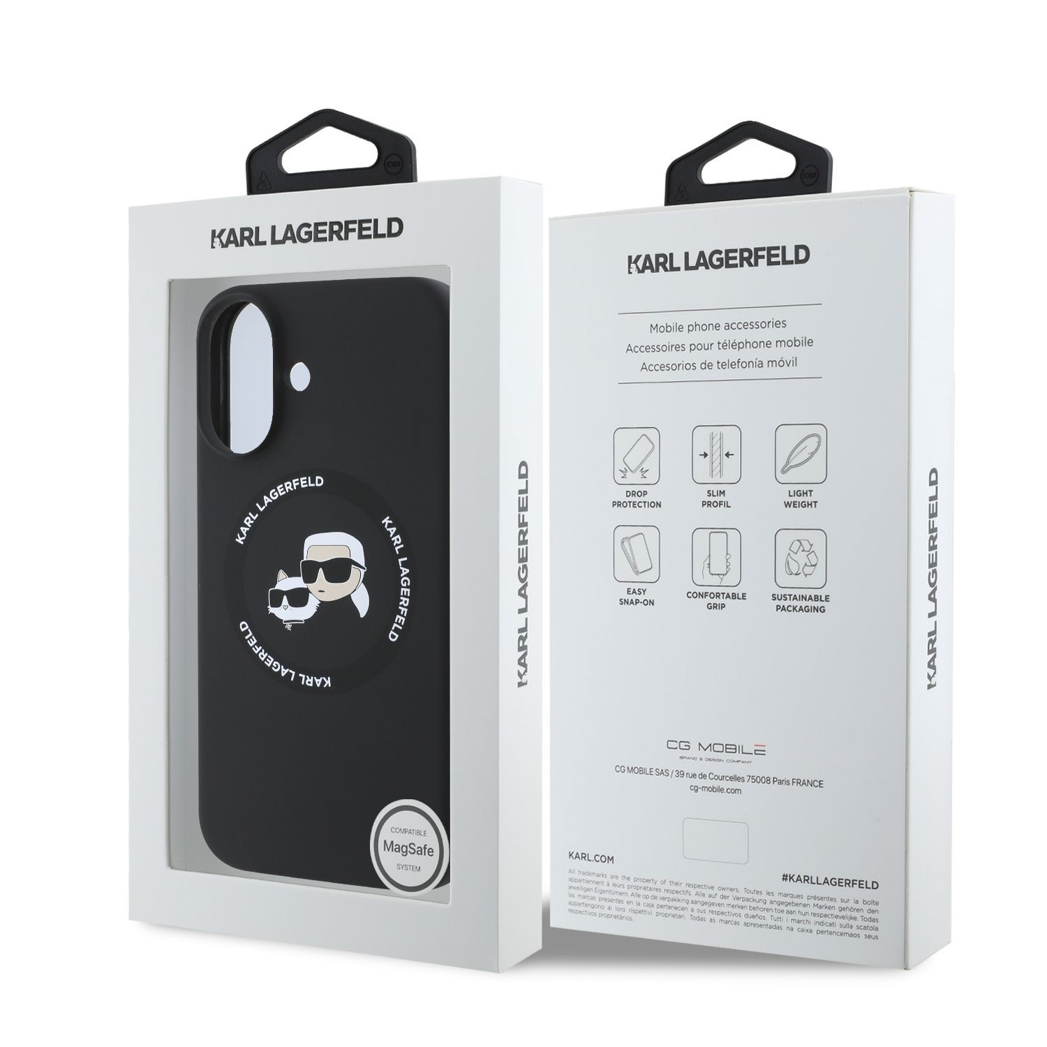 Apple iPhone 16 KARL LAGERFELD KLHMP16SSKCHTCK Liquid Silicon MagSafe Hátl