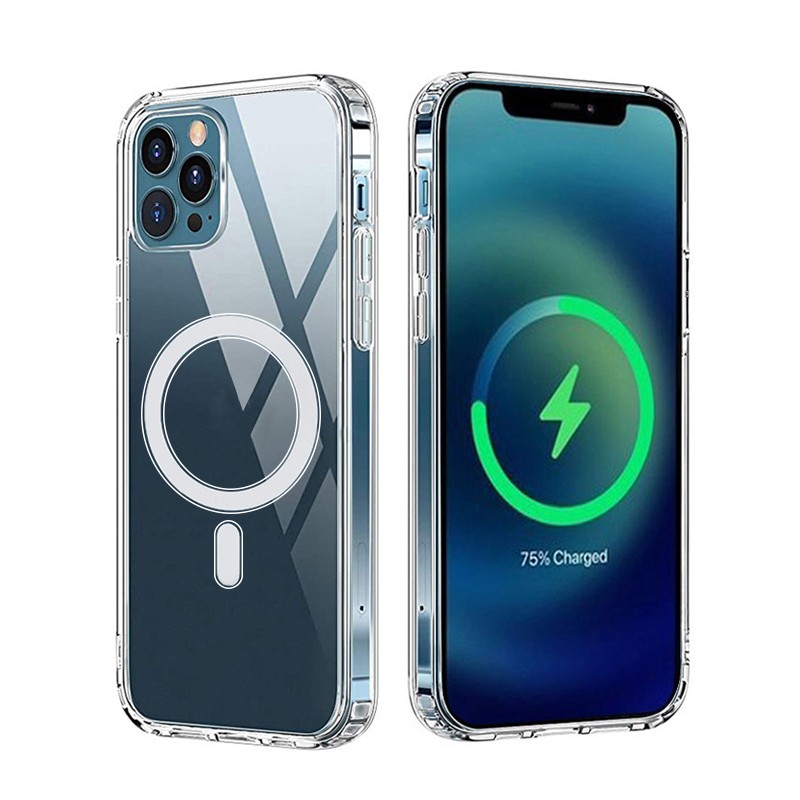 Apple iPhone 12/12 Pro Anti Shock Magsafe Hátlap - Átlátszó