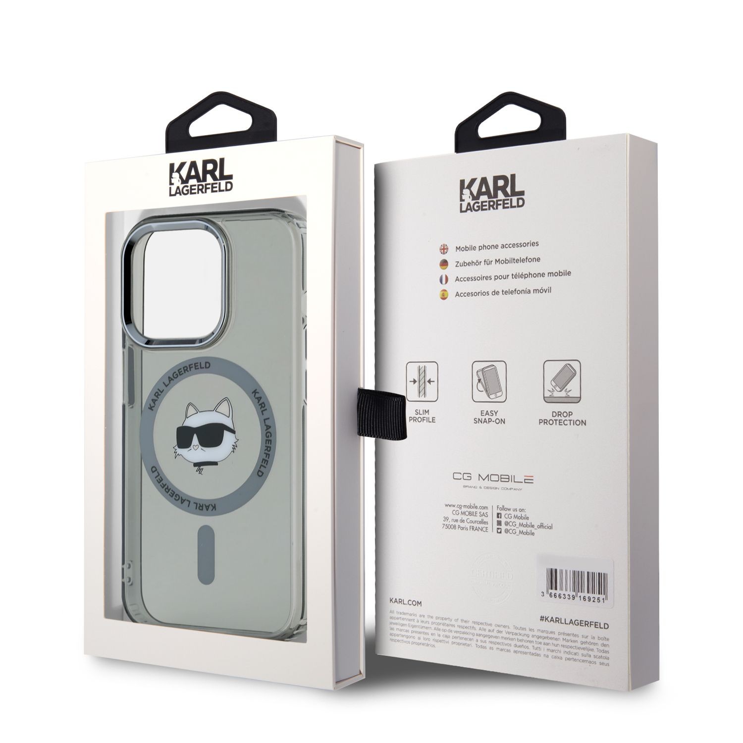 Apple iPhone 15 Pro Max KARL LAGERFELD KLHMP15XHLSCHK Magsafe IML Hátlap -