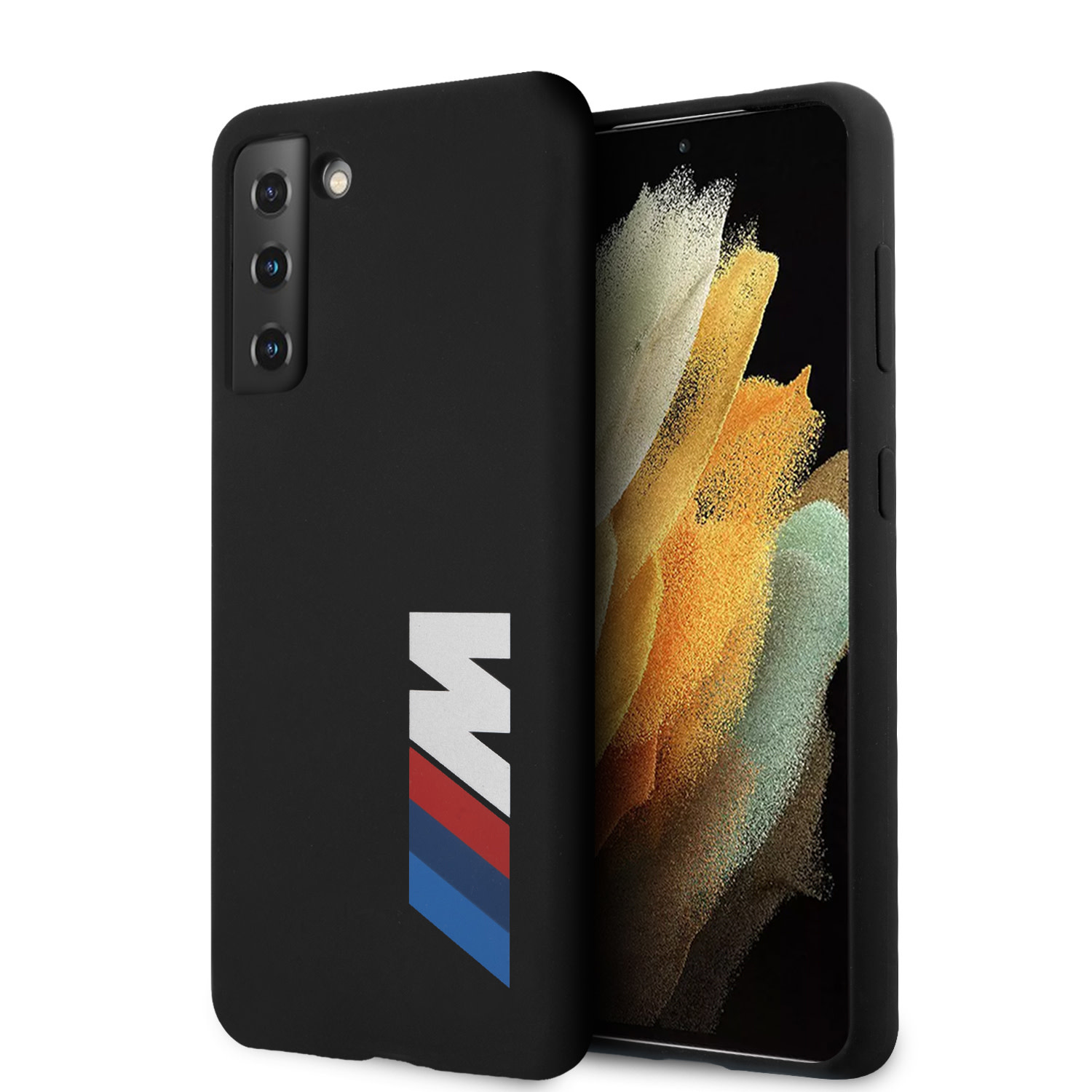 Samsung S21 BMW Liquid Silicon Hátlap - Fekete