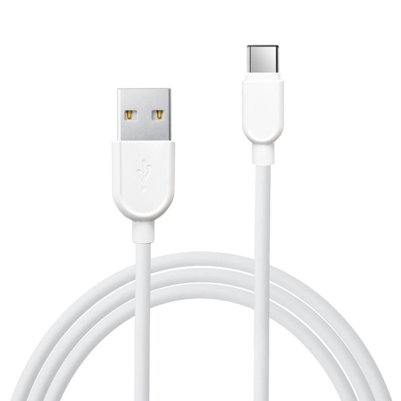 Green On DL-C17 1A USB Autós Töltő és Type-C Adatkábel - Fehér
