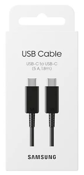 Samsung DX510 5A 1.8M USB-C Blister Adatkábel - Fekete