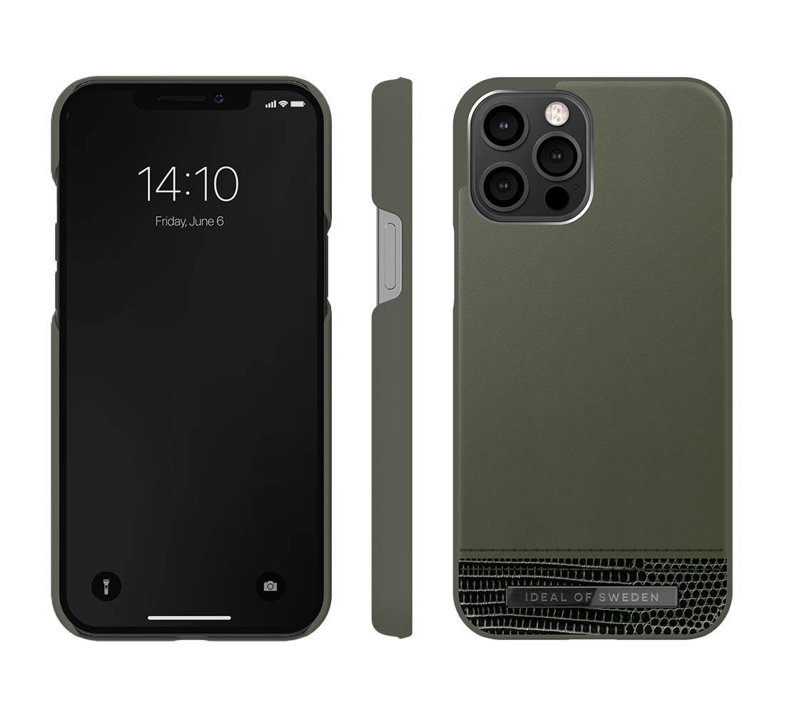 iDeal of Sweden iPhone 13 Pro Max Bőr Hátlap - Sötétzöld
