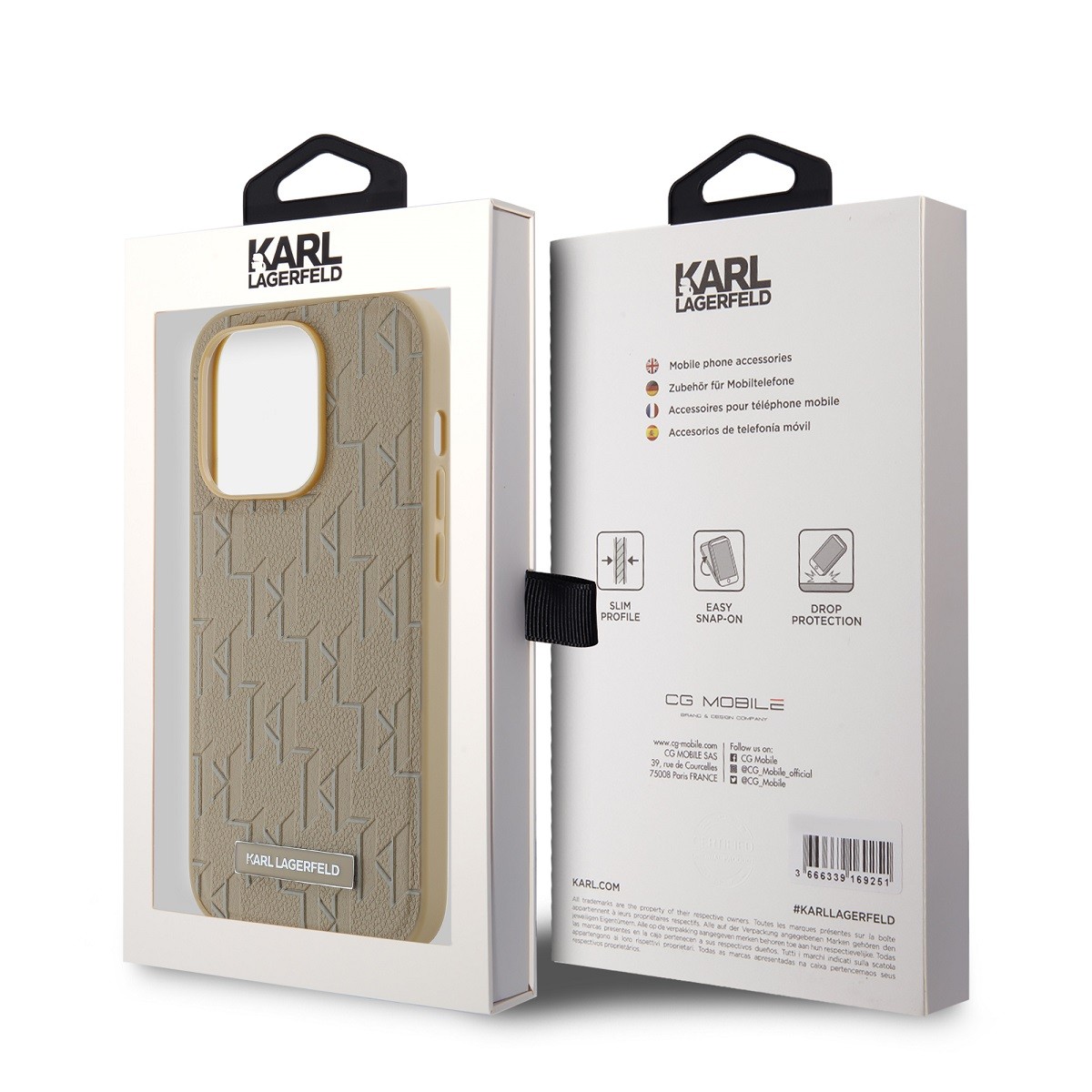 Apple iPhone 14 Pro Max KARL LAGERFELD KLHMP14XPKHPORPE Magsafe Hátlap - B