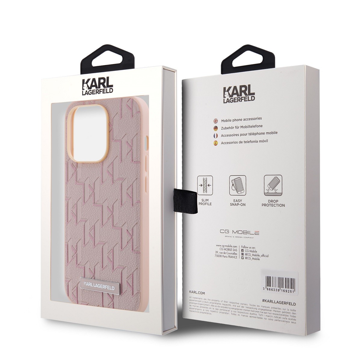 Apple iPhone 14 Pro Max KARL LAGERFELD KLHMP14XPKHPORPP Magsafe Hátlap - R