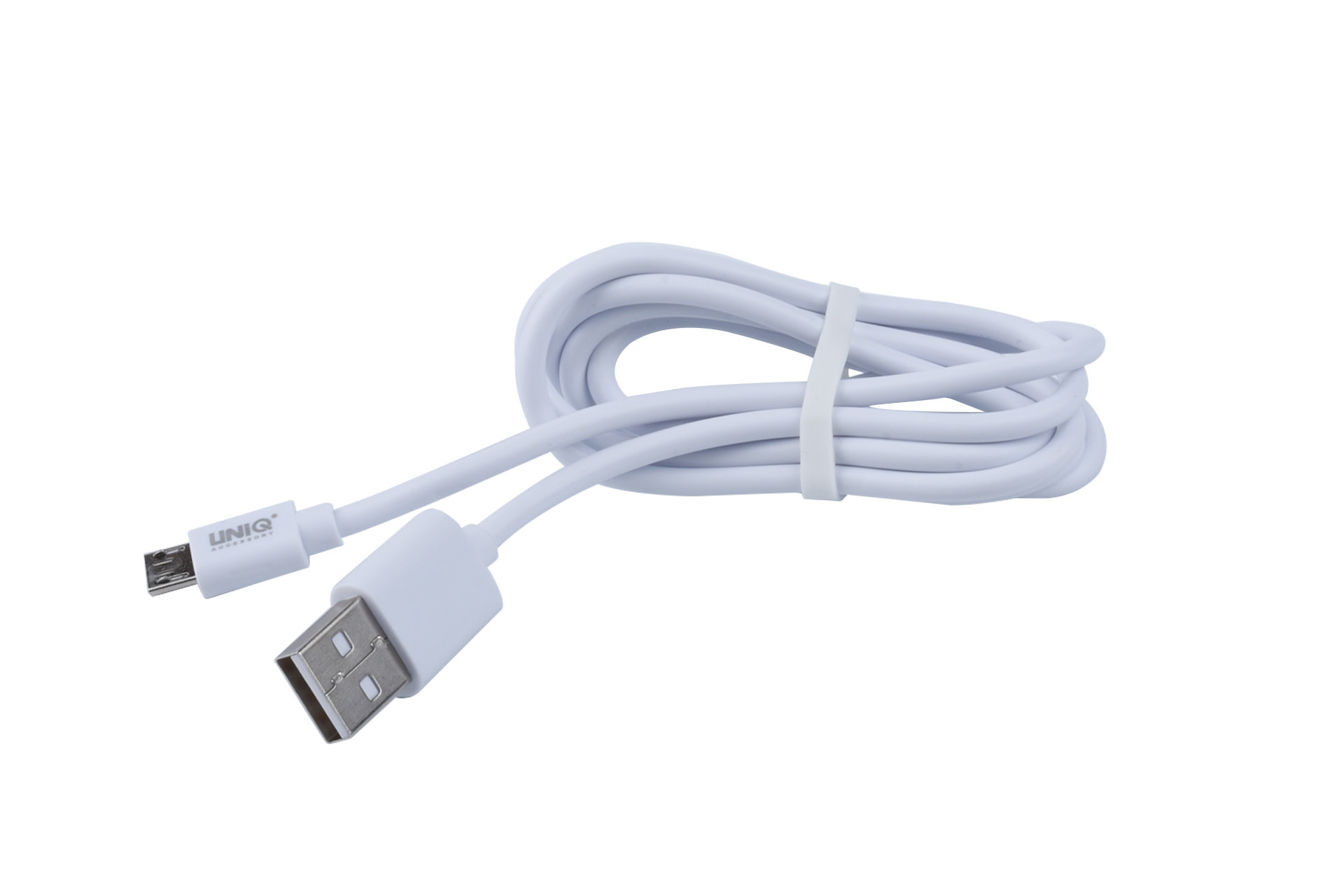 UNIQ 2.4A 2xUSB Autós Töltőfej + Micro USB 1M Adatkábel - Ezüst