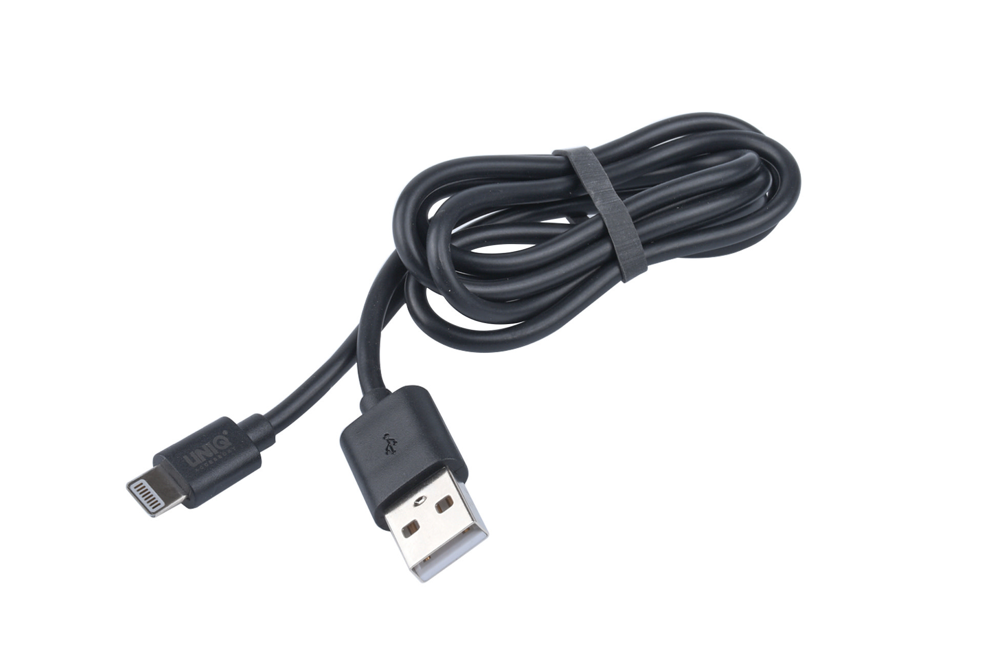 UNIQ 2.4A 2xUSB Autós Töltőfej + Lightning 1M Adatkábel - Grafit