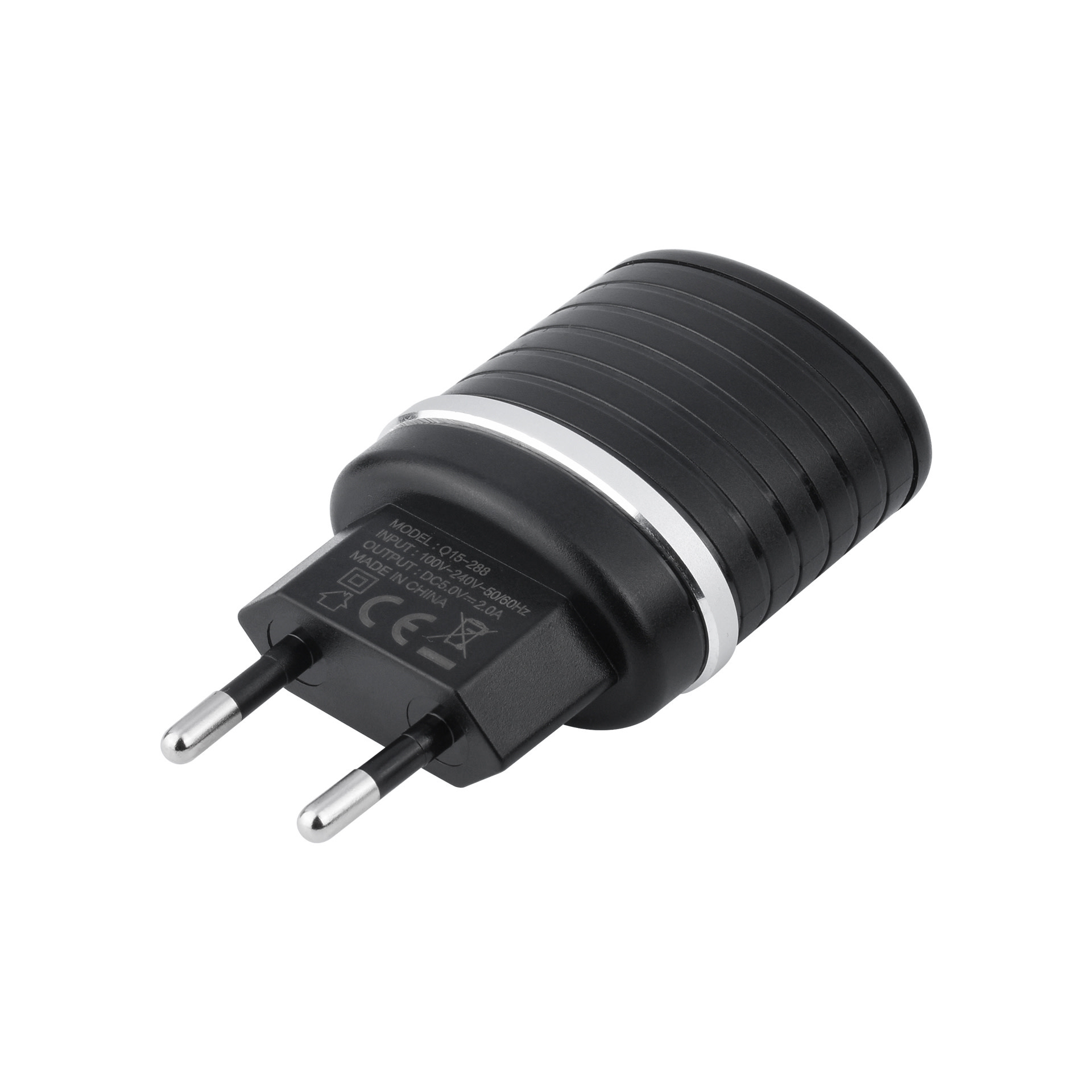 UNIQ 2.4A 2xUSB Hálózati Töltőfej + 1m Micro USB Töltőkábel - Fekete