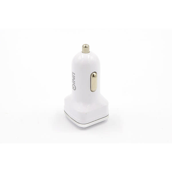UNIQ Q-C22 2.4A 2xUSB Autós Töltőfej + Lightning 1M Adatkábel - Ezüst