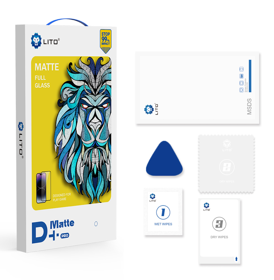 Apple iPhone 13/13 Pro/14 Lito D+ PRO ESD Dust Proof 2.5D Full Üvegfólia -
