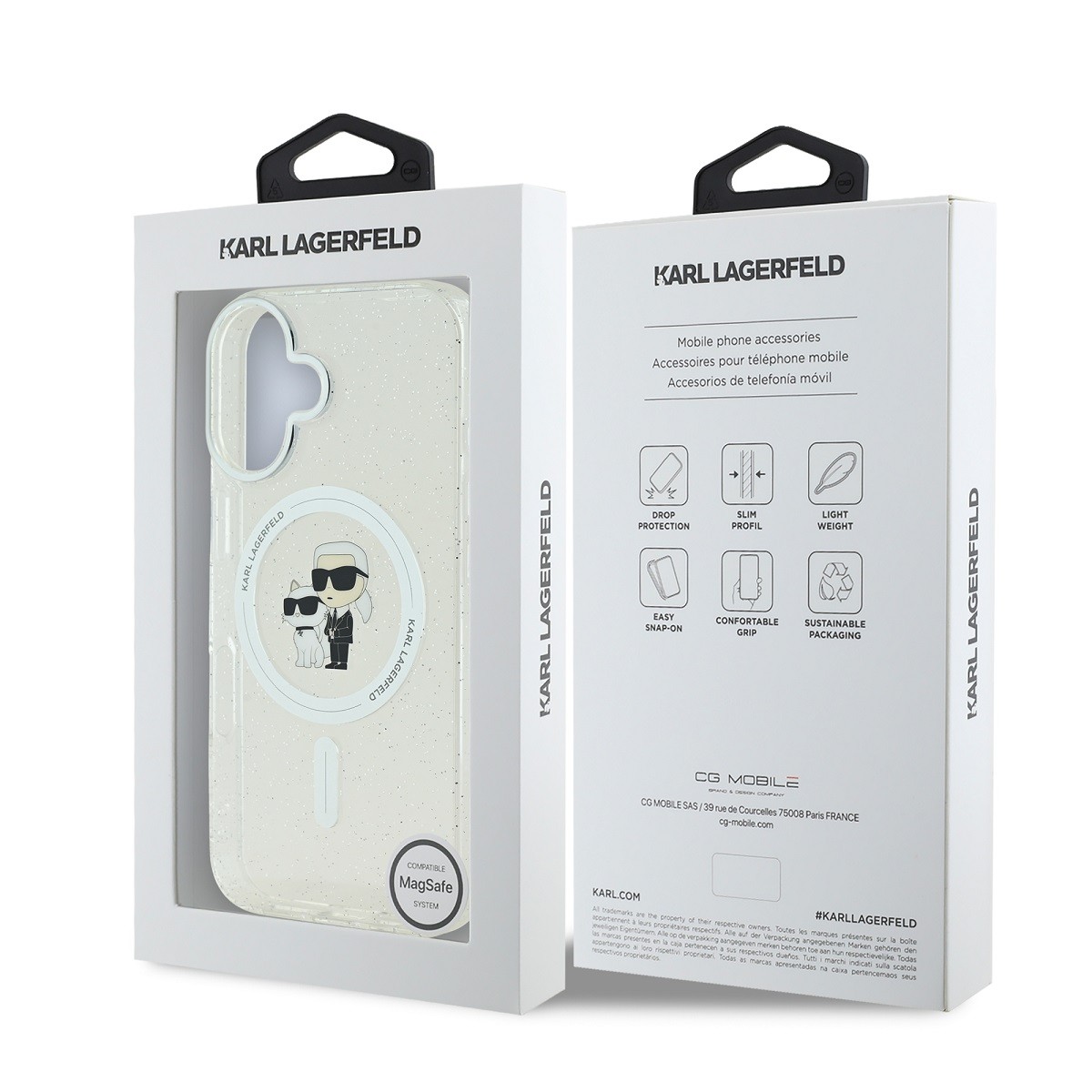 Apple iPhone 16 KARL LAGERFELD KLHMP16SHGKCNOT Magsafe IML Hátlap - Átláts