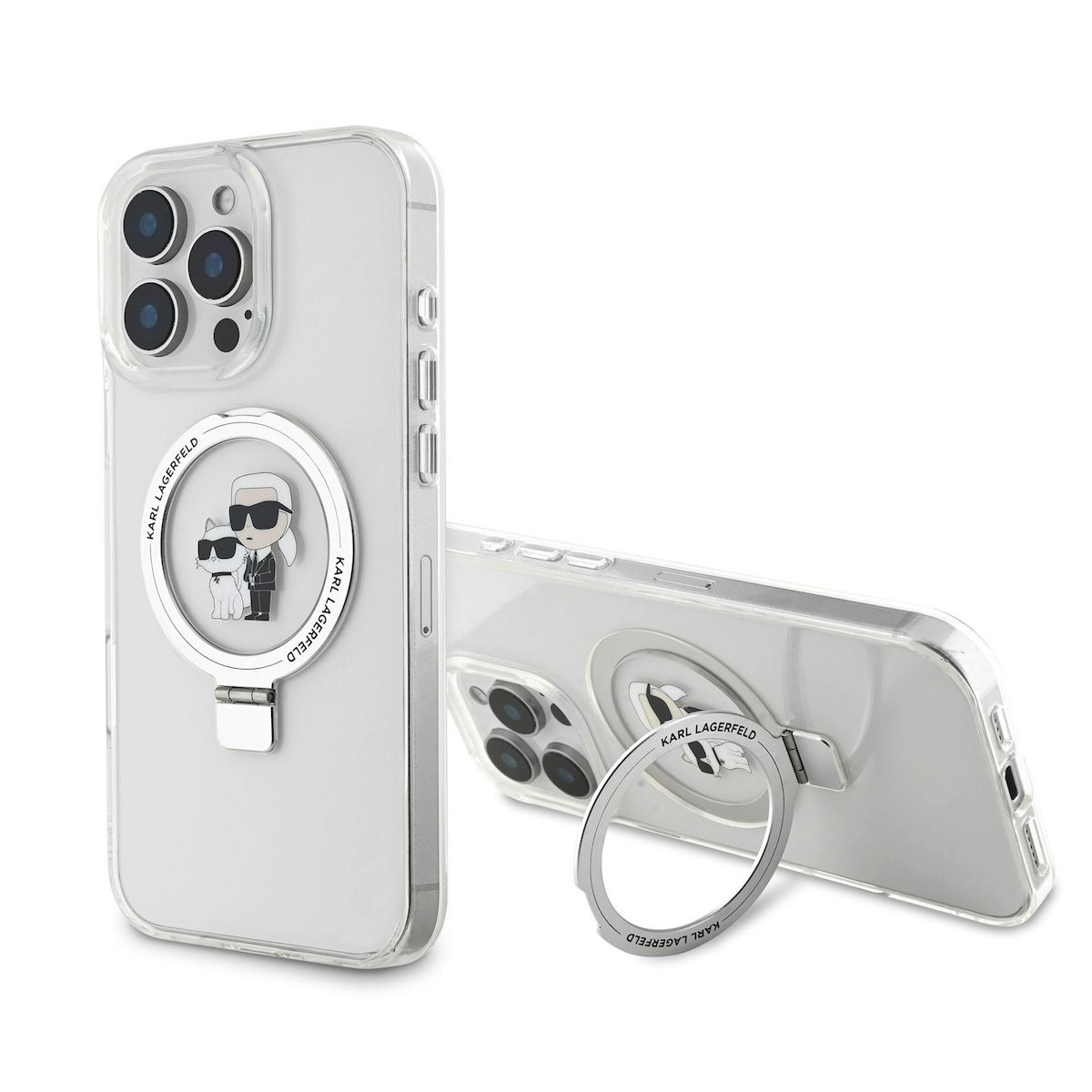 Apple iPhone 16 Pro KARL LAGERFELD KLHMP16LHMRSKCH MagSafe Ringstand Hátla