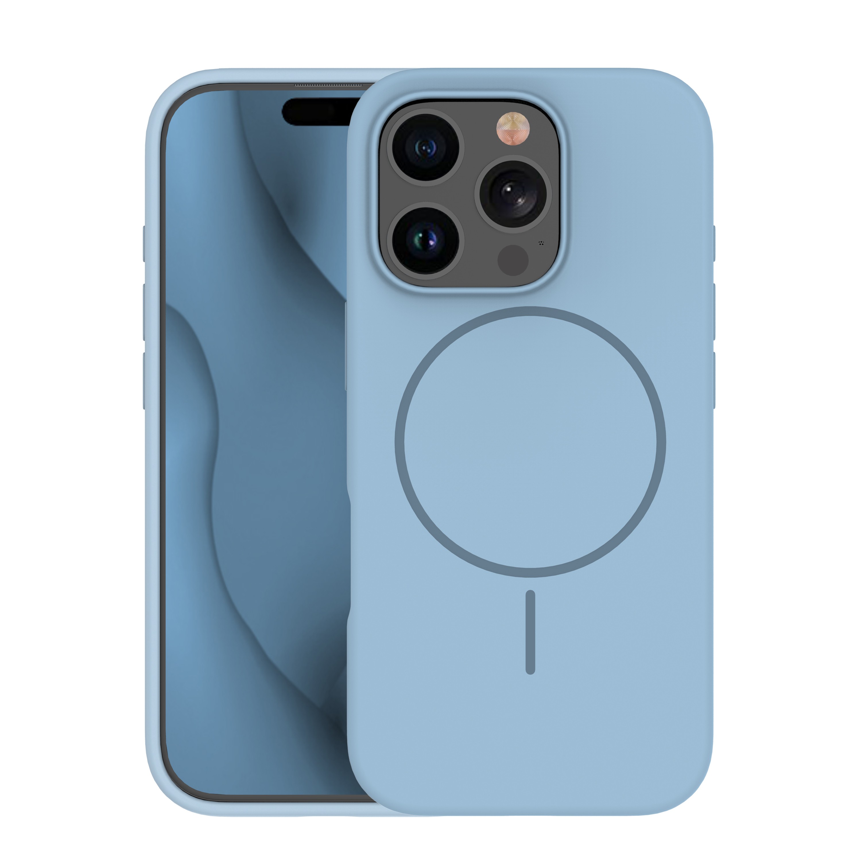Apple iPhone 16 Pro Silicon Megsafe Hátlap - Világoskék
