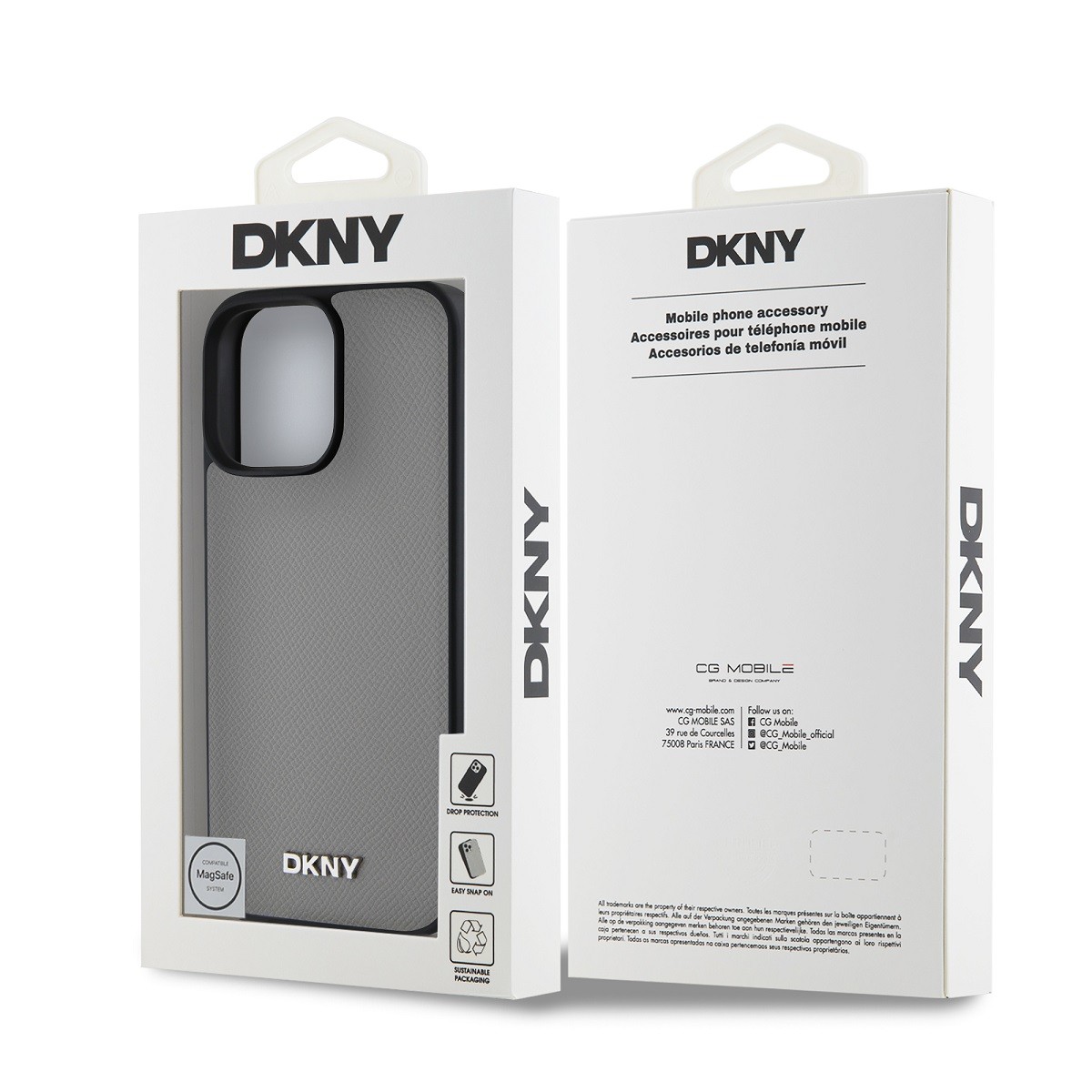 Apple iPhone 16 Pro Max DKNY DKHMP16XPGHLMS MagSafe Hátlap - Szürke