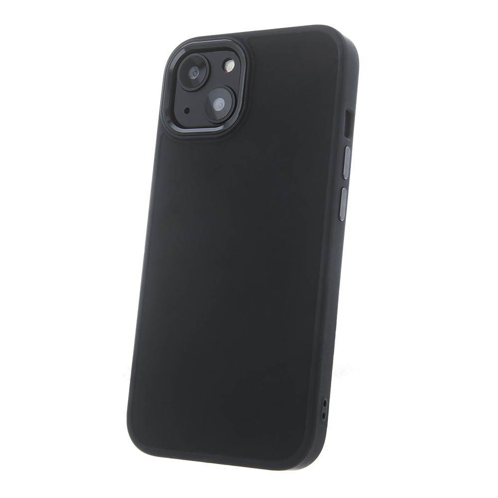 Apple iPhone 16 Silicon Satin Hátlap - Fekete