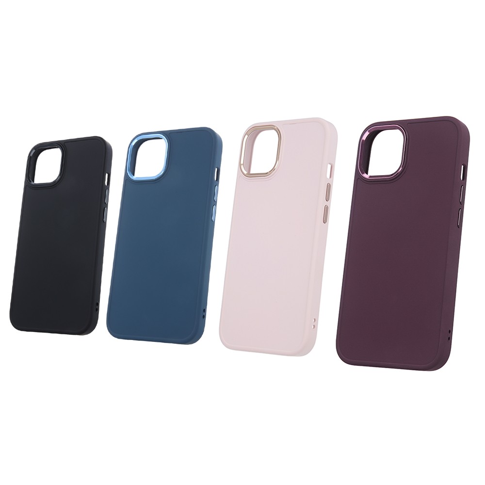 Apple iPhone 16 Silicon Satin Hátlap - Fekete