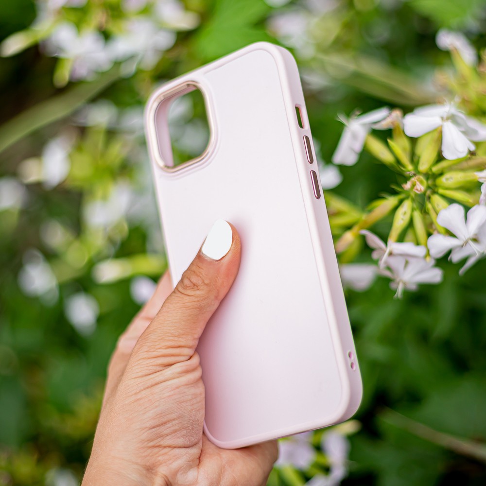 Apple iPhone 16 Silicon Satin Hátlap - Rózsaszín