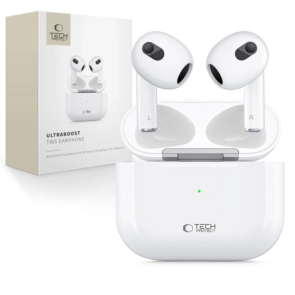 Tech-Protect UltraBoost Core TWS ANC Bluetooth Headset - Fehér