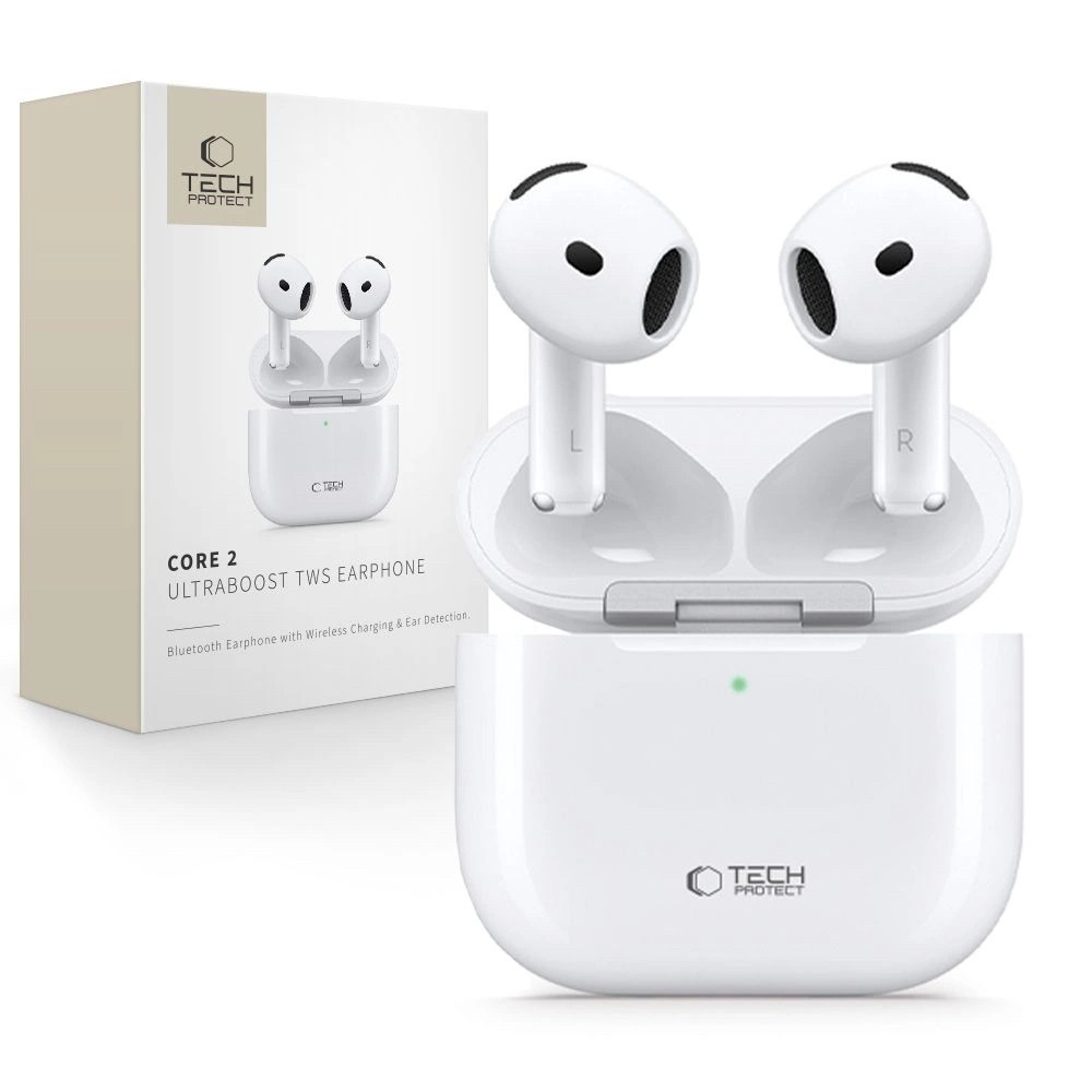 Tech-Protect UltraBoost Core 2 TWS ANC Bluetooth Headset - Fehér
