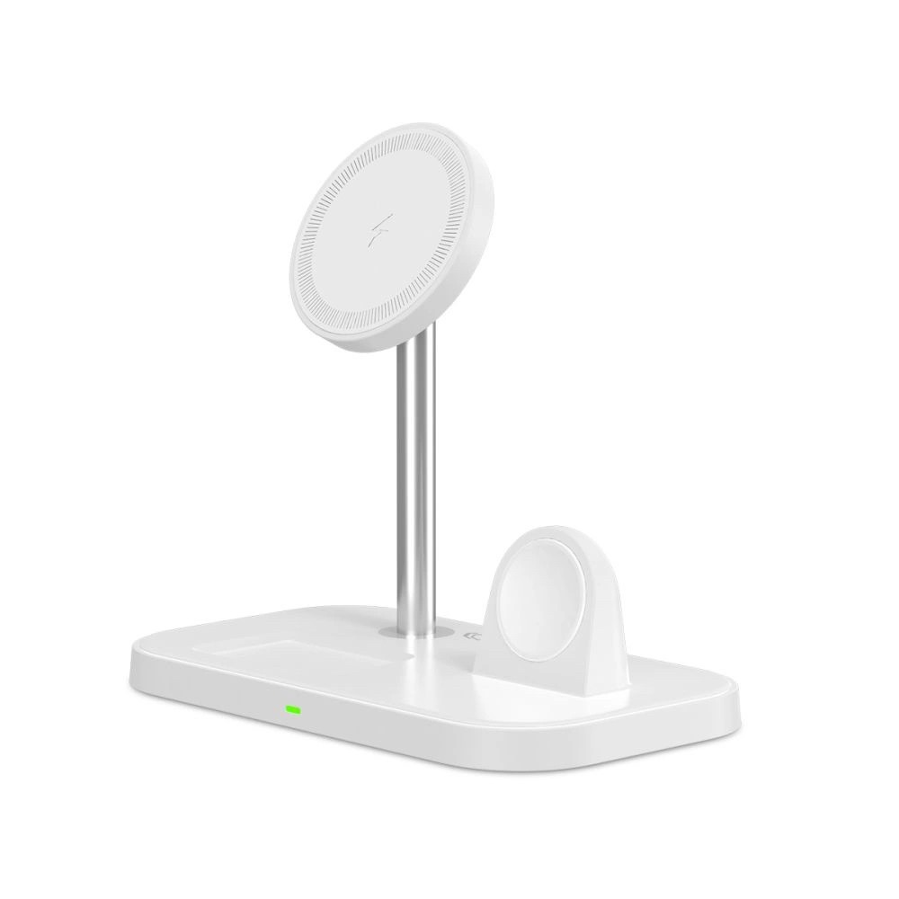Tech-Protect QI15W-A22 3in1 MagSafe Asztali Töltő - Fehér