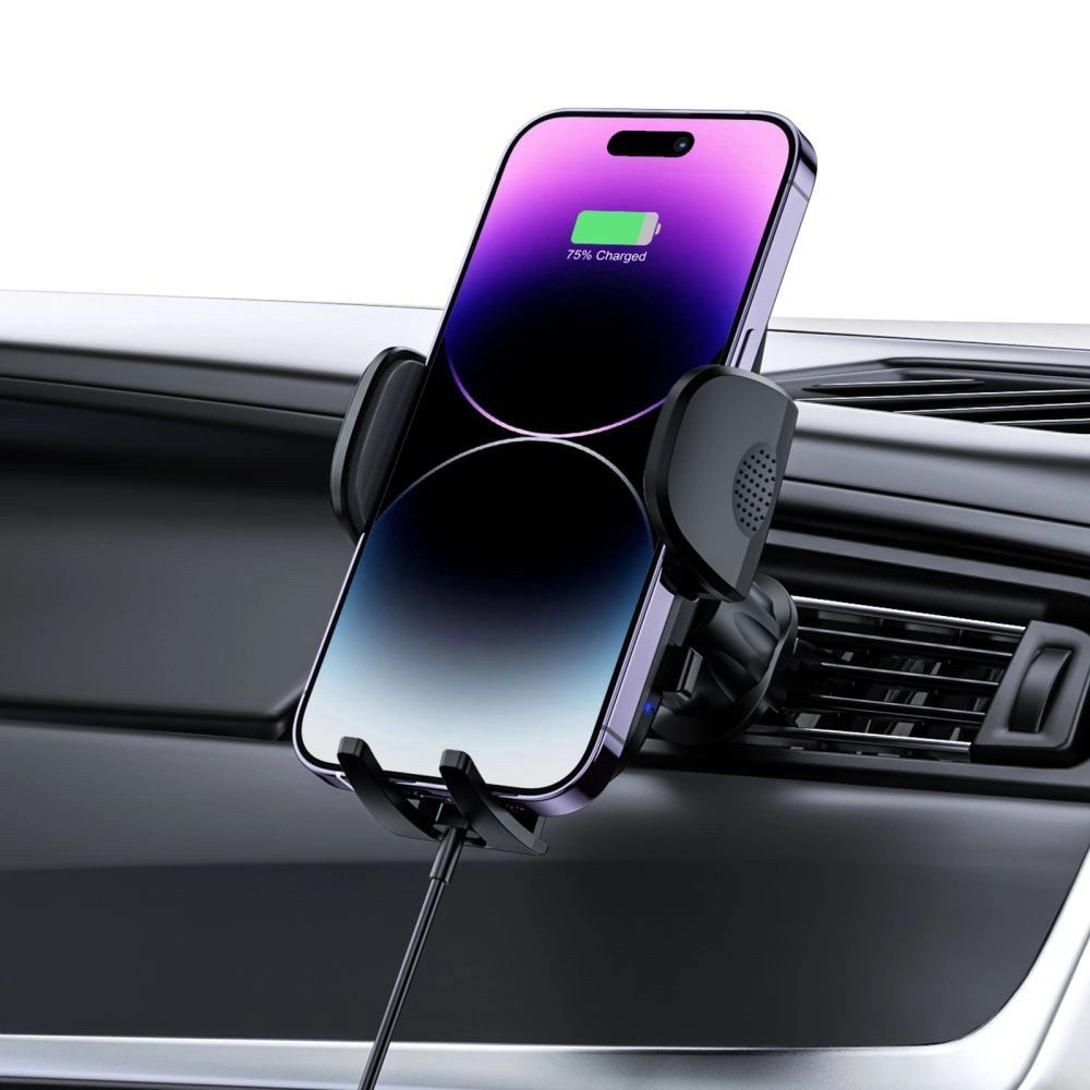 Tech-Protect CM15W-V1 Automata 2in1 Wireless Autós Töltő és Tartó - Fekete