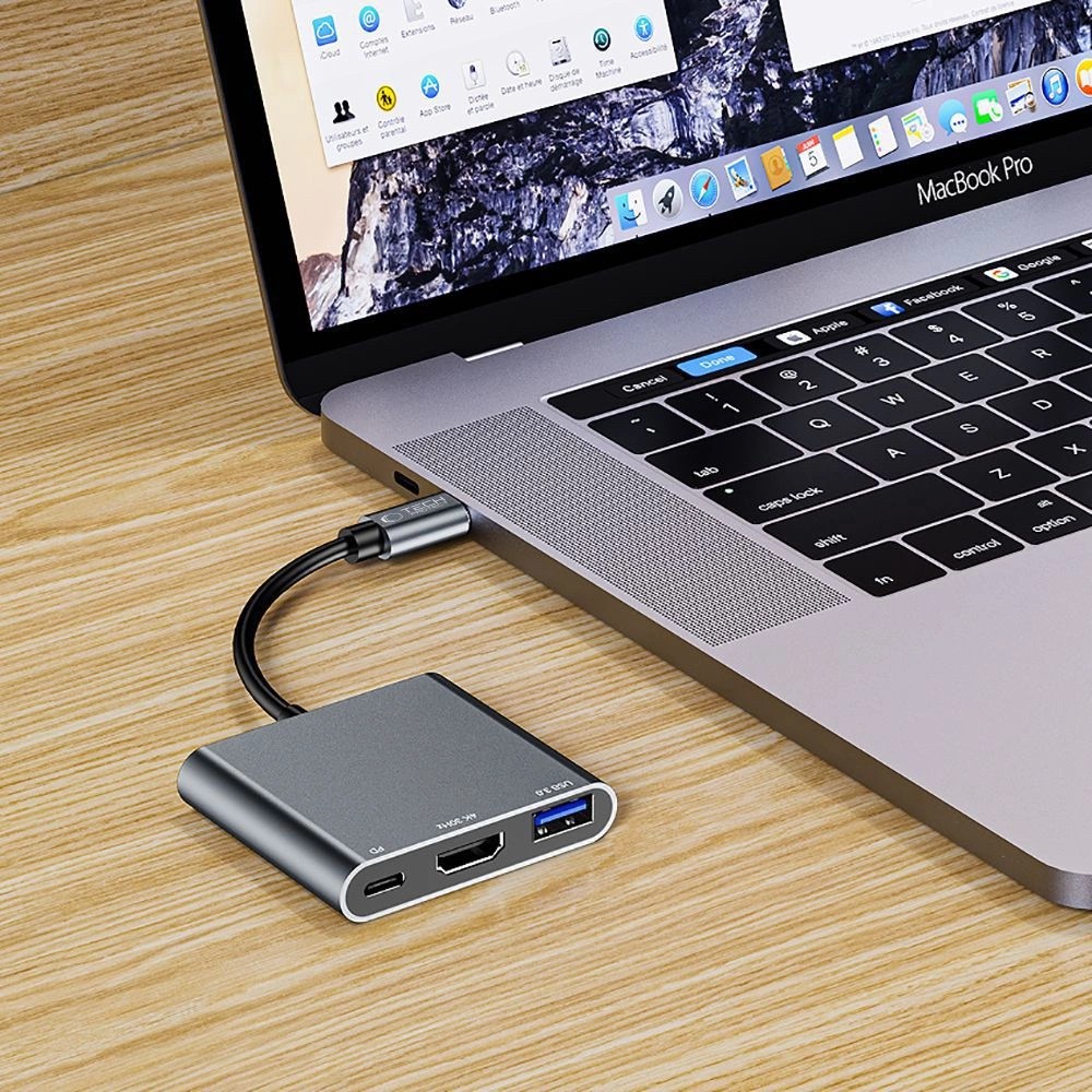 Tech-Protect V1 3in1 USB-C - USB-A 3.0 / USB-C PD 100W / HDMI 4K 30Hz HUB