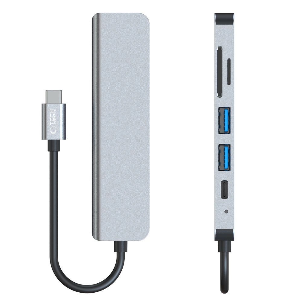 Tech-Protect V4 6in1 USB-C - USB-A 3.0 / USB-A 2.0 / USB-C / HDMI / micro