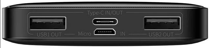 Baseus Bipow Digital 15W PD QC 3.0 + PD 10000 mAh Powerbank - Fekete