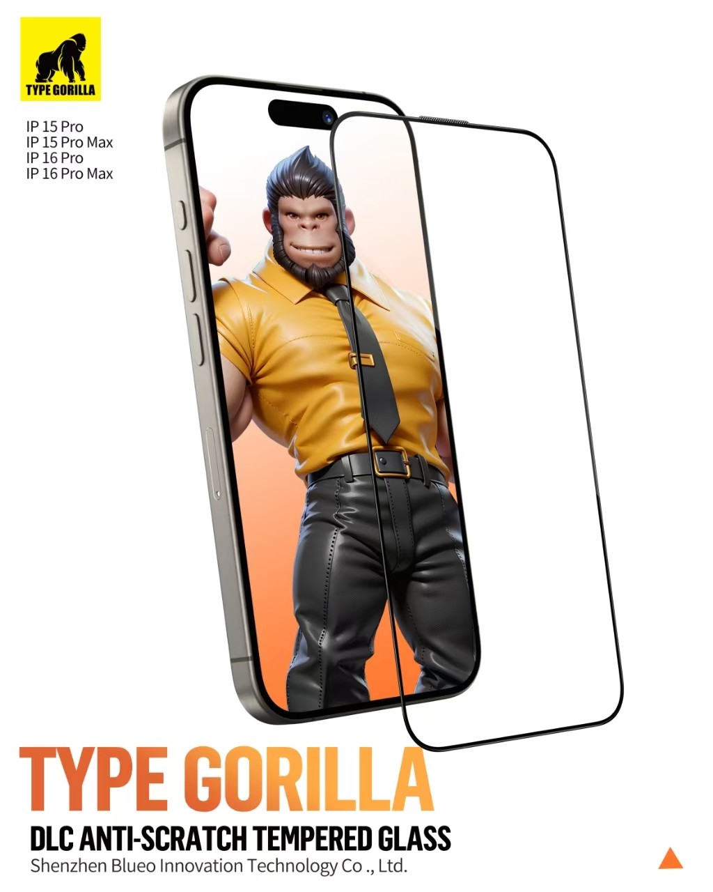Apple iPhone 15 Pro TG Diamond Like Carbon (DLC) 2.5D Üvegfólia - Fekete