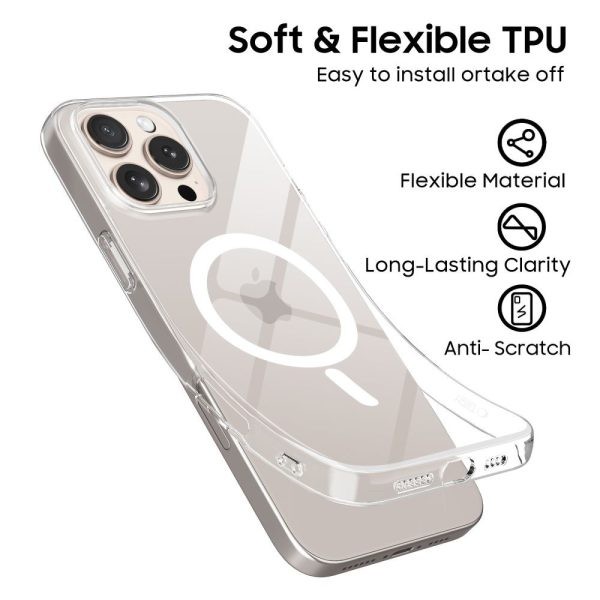 Apple iPhone 16e Tech-Protect FlexAir Magsafe Hátlap - Átlátszó
