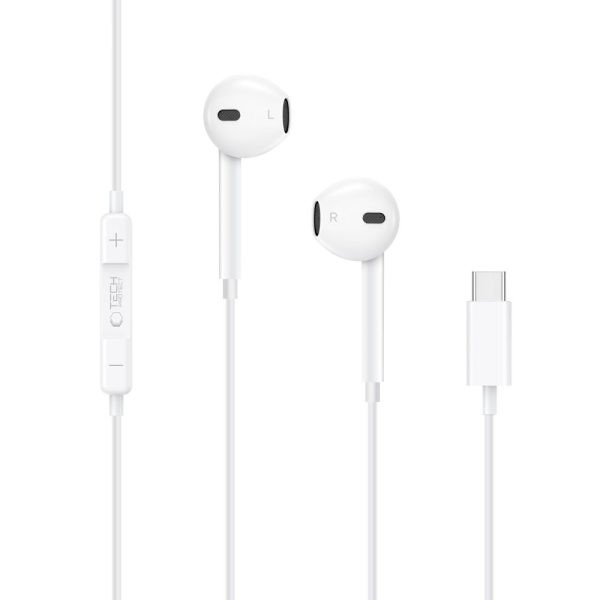 Tech-Protect UltraBoost Type-C Headset - Fehér