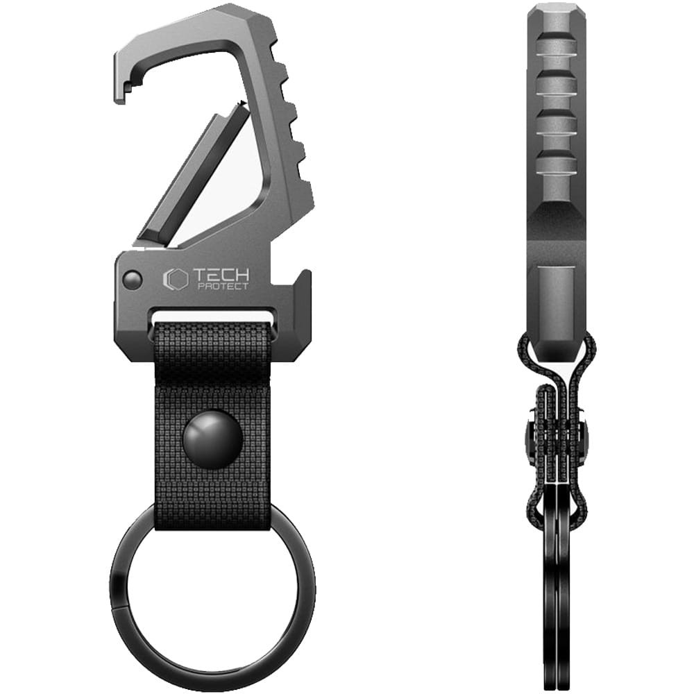 Tech-Protect multifunkciós karabiner - Grafit